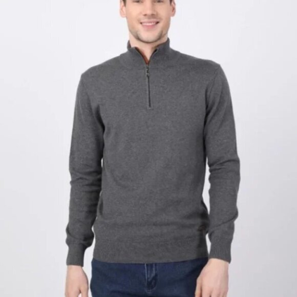 Basics & More Men's Half Zipper Pullover - L - Picture 1 of 6